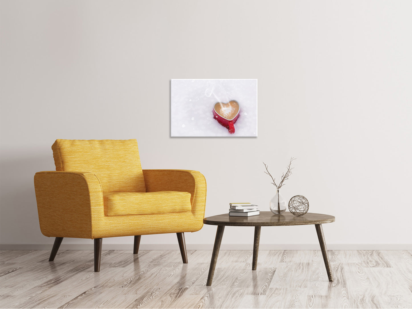 Leinwandbild Kaffee und Liebe