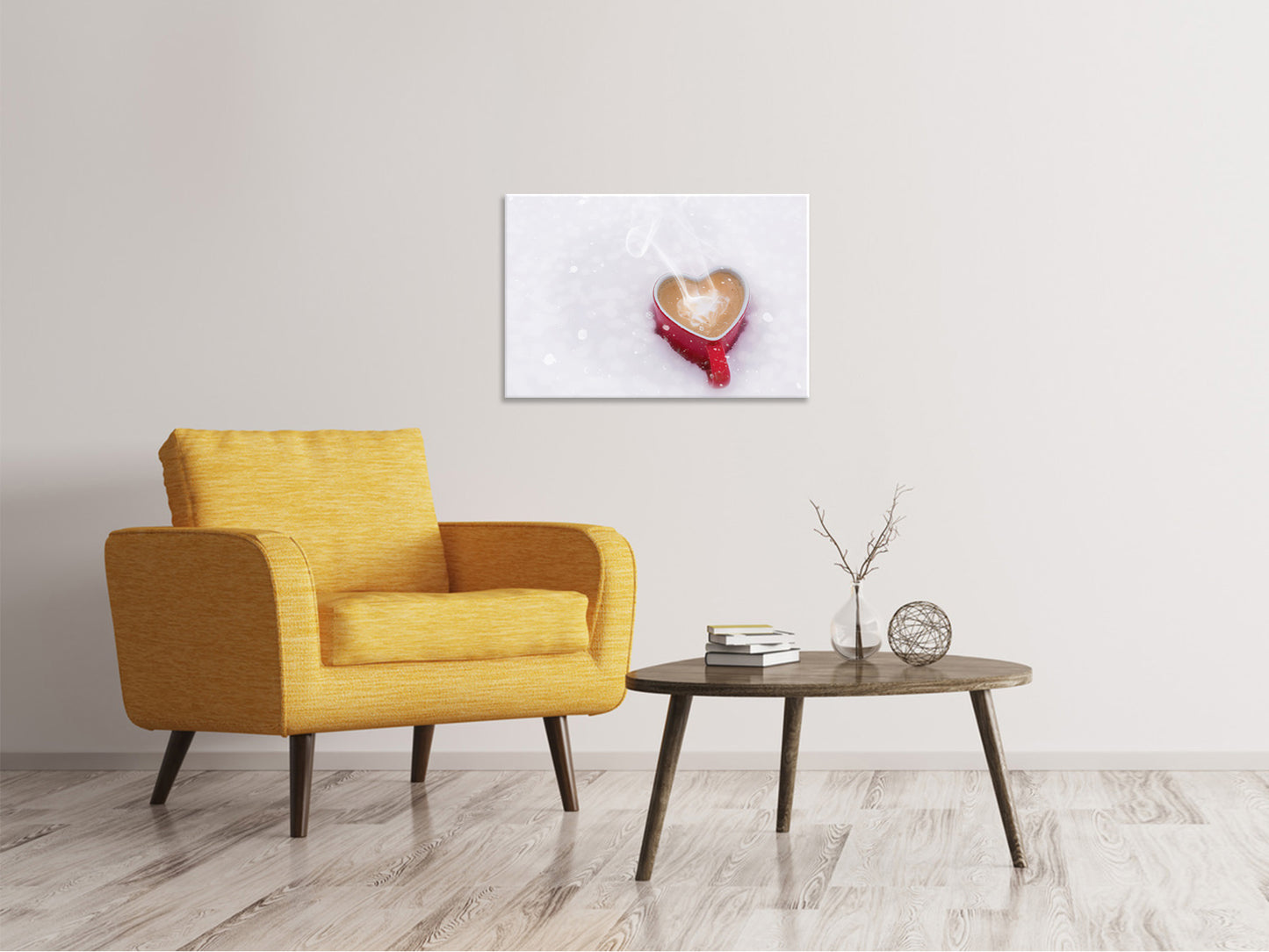 Leinwandbild Kaffee und Liebe