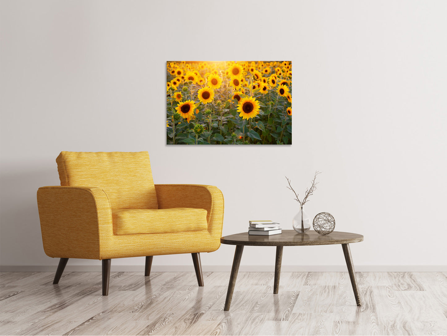 Leinwandbild Sonnenblumen Feld