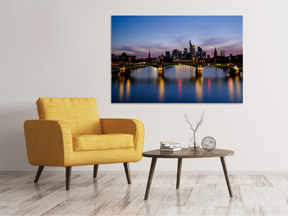 Leinwandbild Skyline in romantischer Stimmung