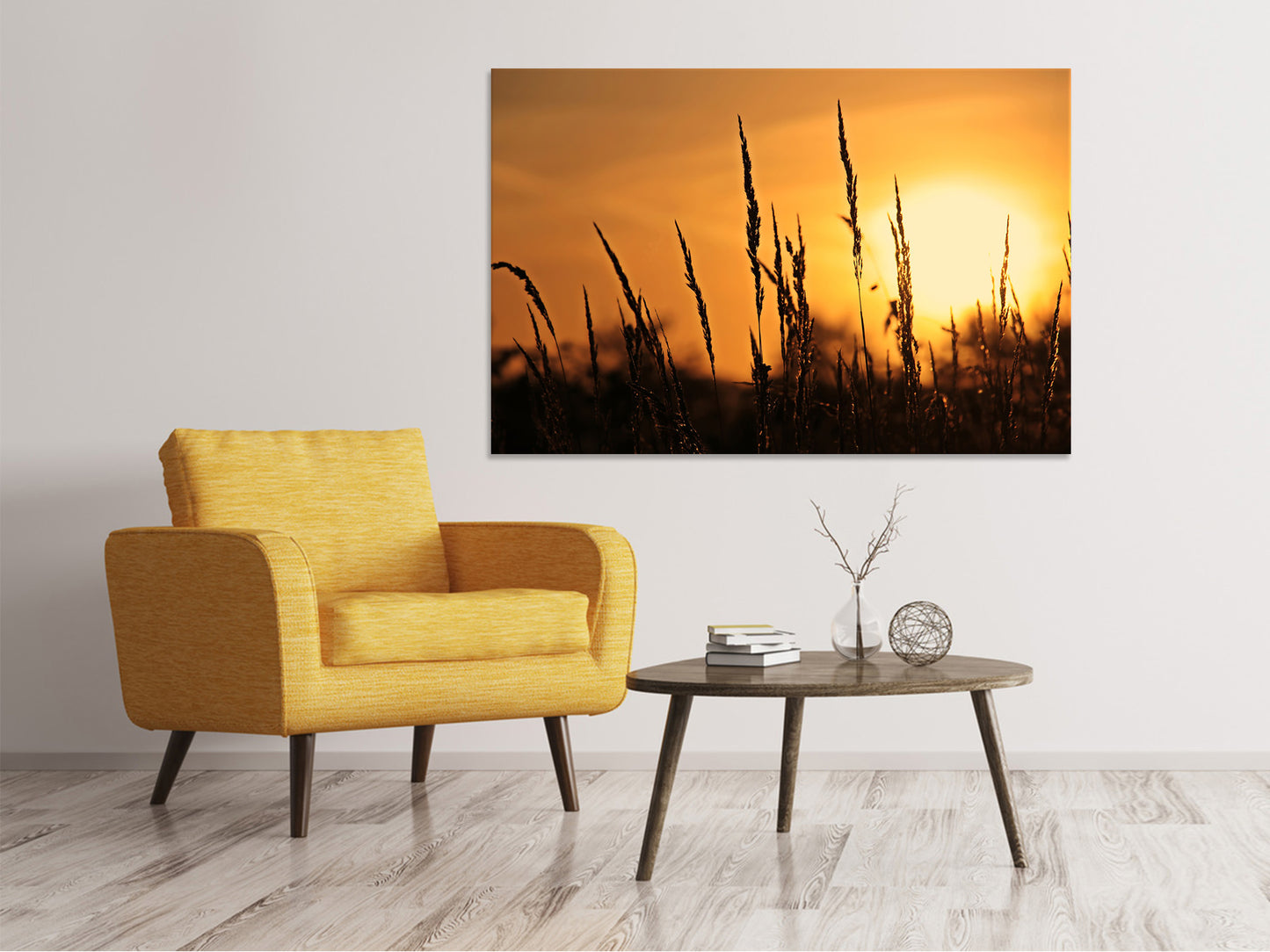 Leinwandbild Sonnenaufgang auf dem Feld