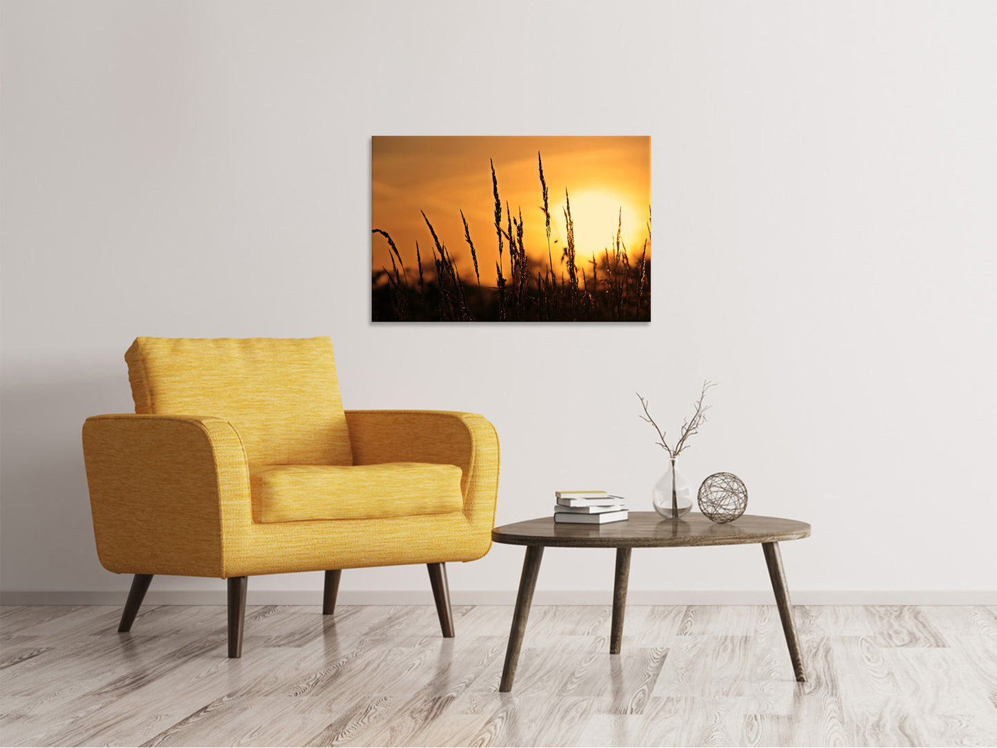 Leinwandbild Sonnenaufgang auf dem Feld