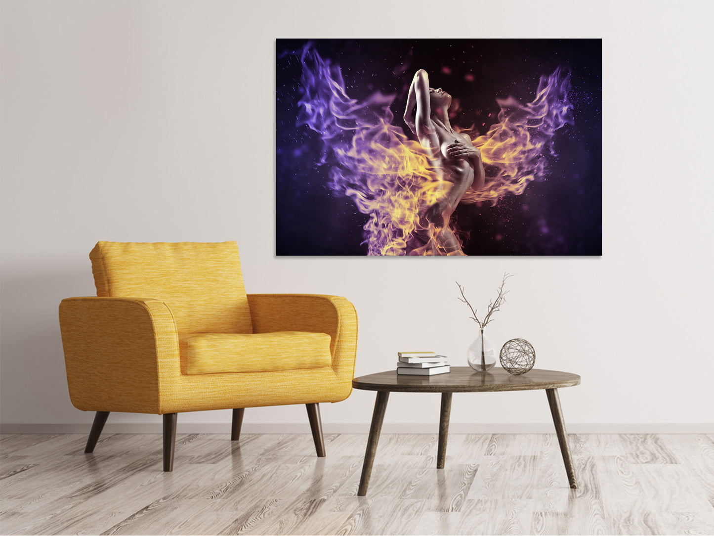 Leinwandbild Spiel mit dem Feuer