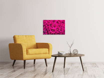 Leinwandbild Rosenblüten in pink