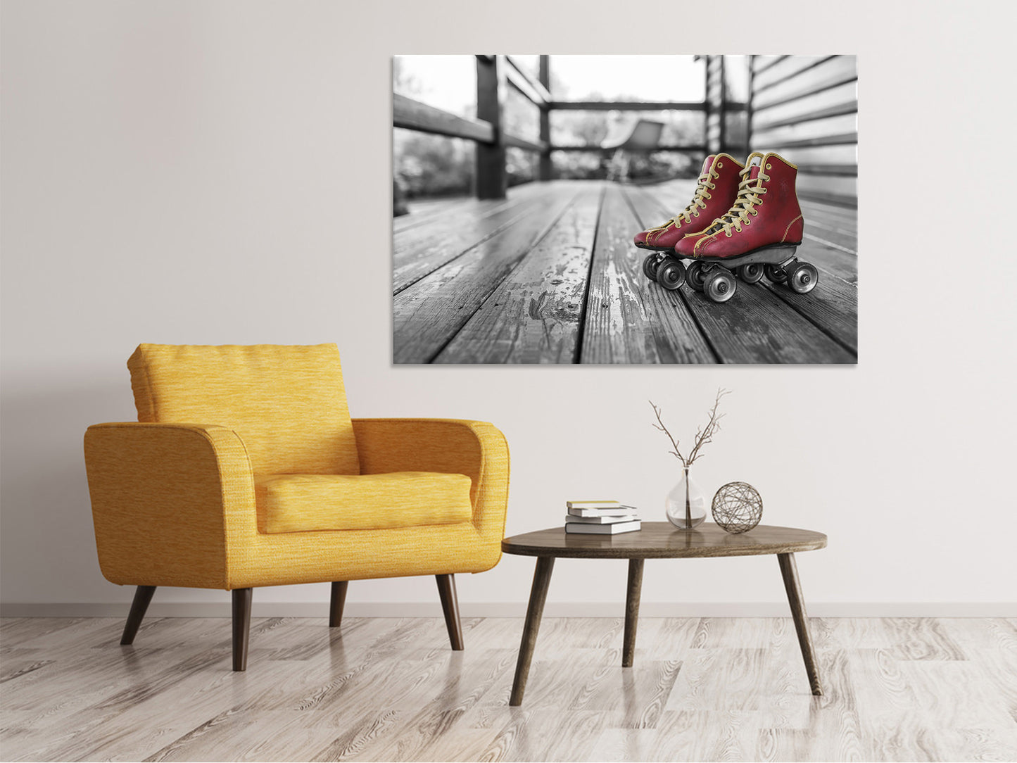 Leinwandbild Retro Rollschuhe