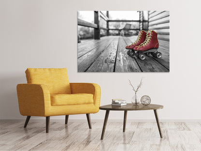 Leinwandbild Retro Rollschuhe