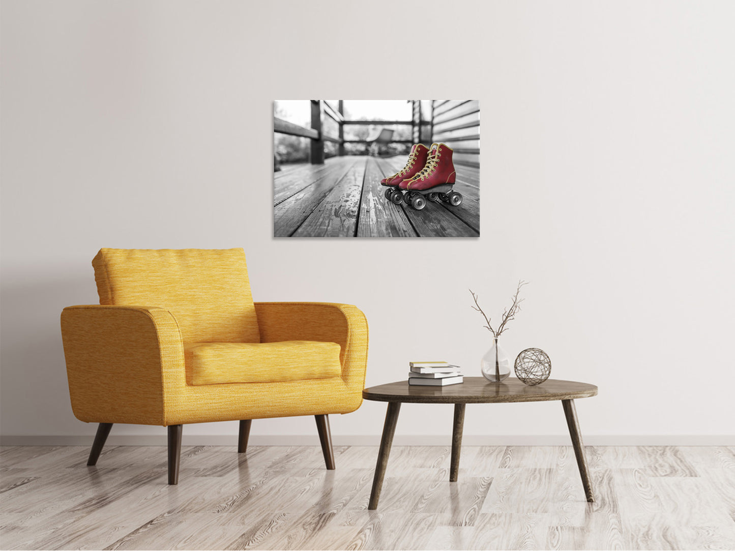 Leinwandbild Retro Rollschuhe