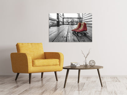 Leinwandbild Retro Rollschuhe
