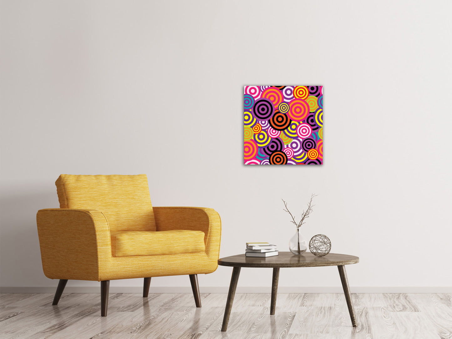 Leinwandbild Bunte Retro Kreise
