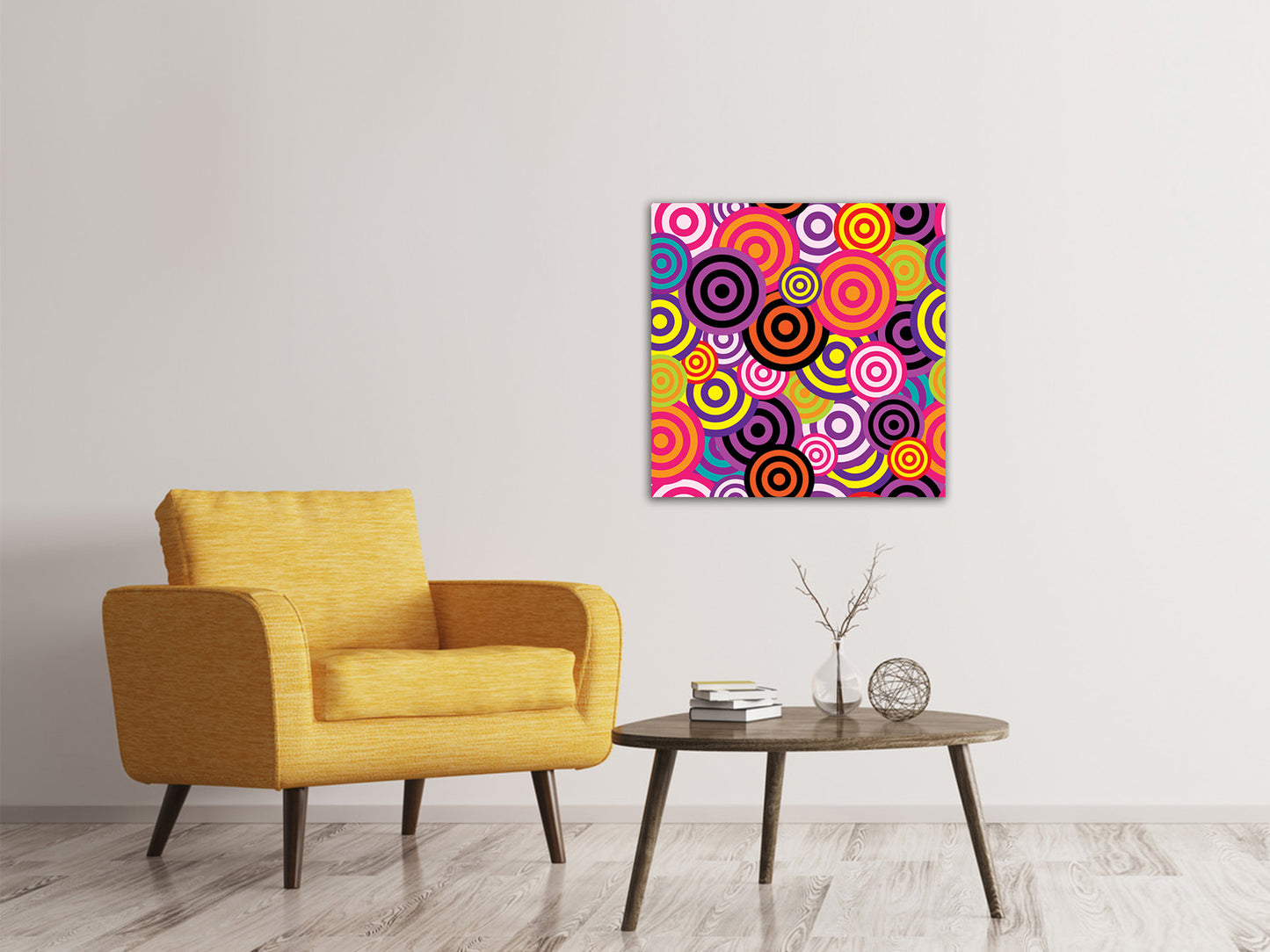Leinwandbild Bunte Retro Kreise