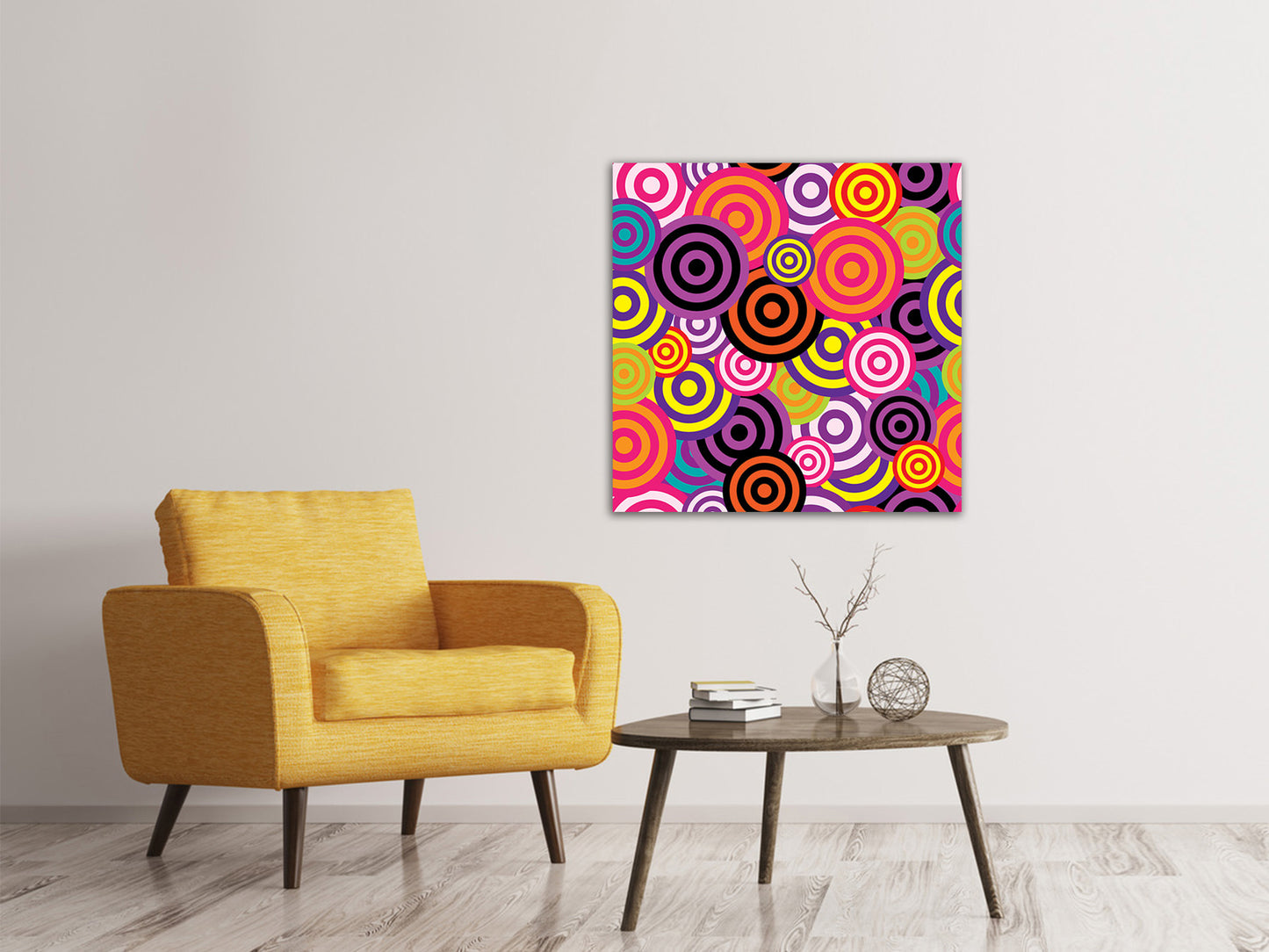 Leinwandbild Bunte Retro Kreise