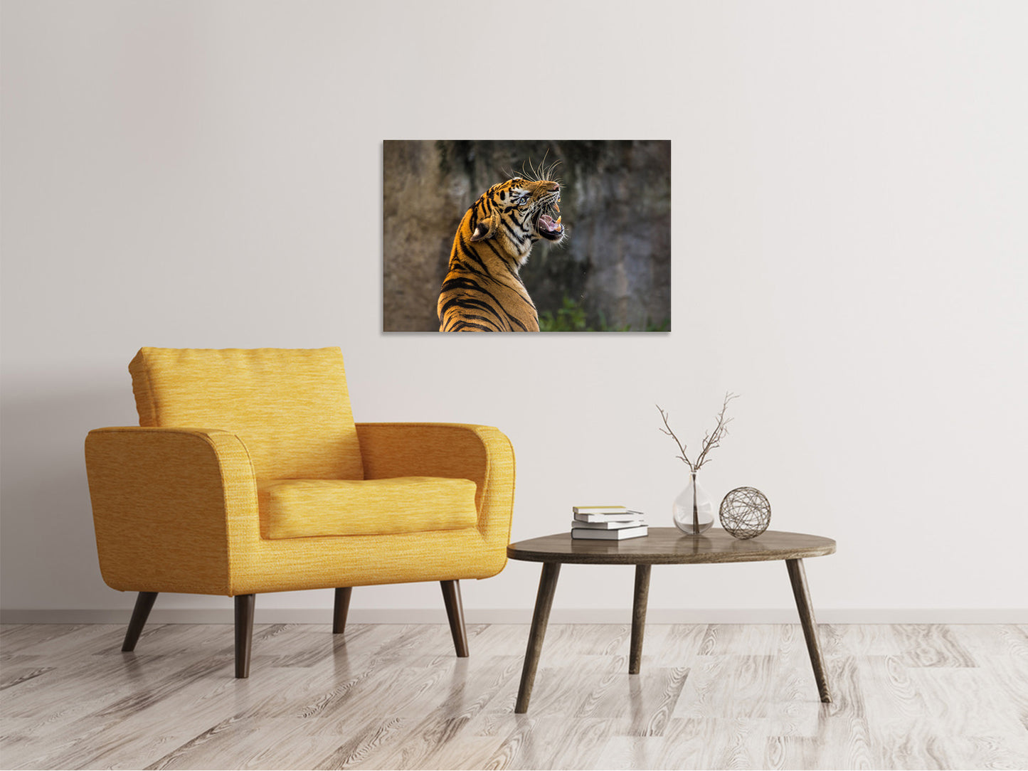 Leinwandbild Achtung Tiger