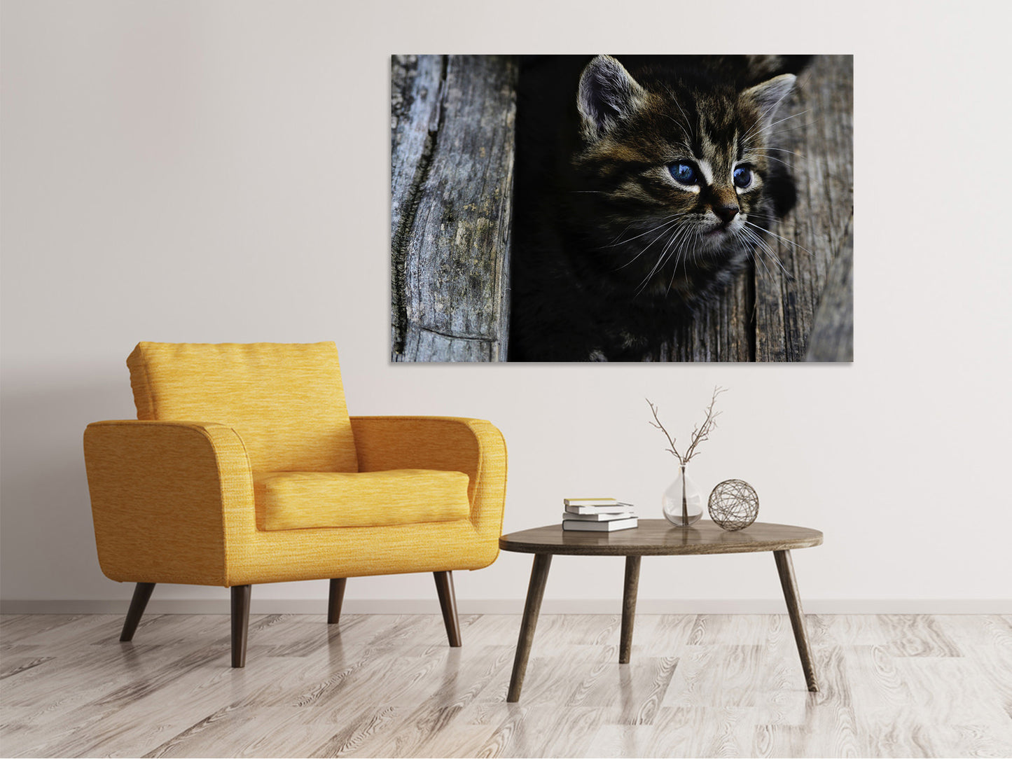 Leinwandbild Katzen Kind