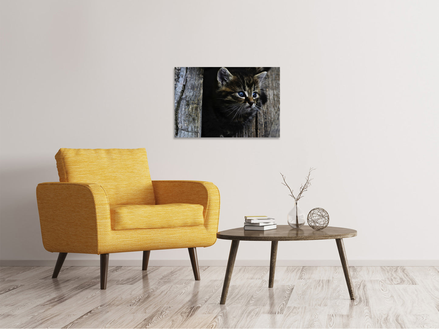 Leinwandbild Katzen Kind