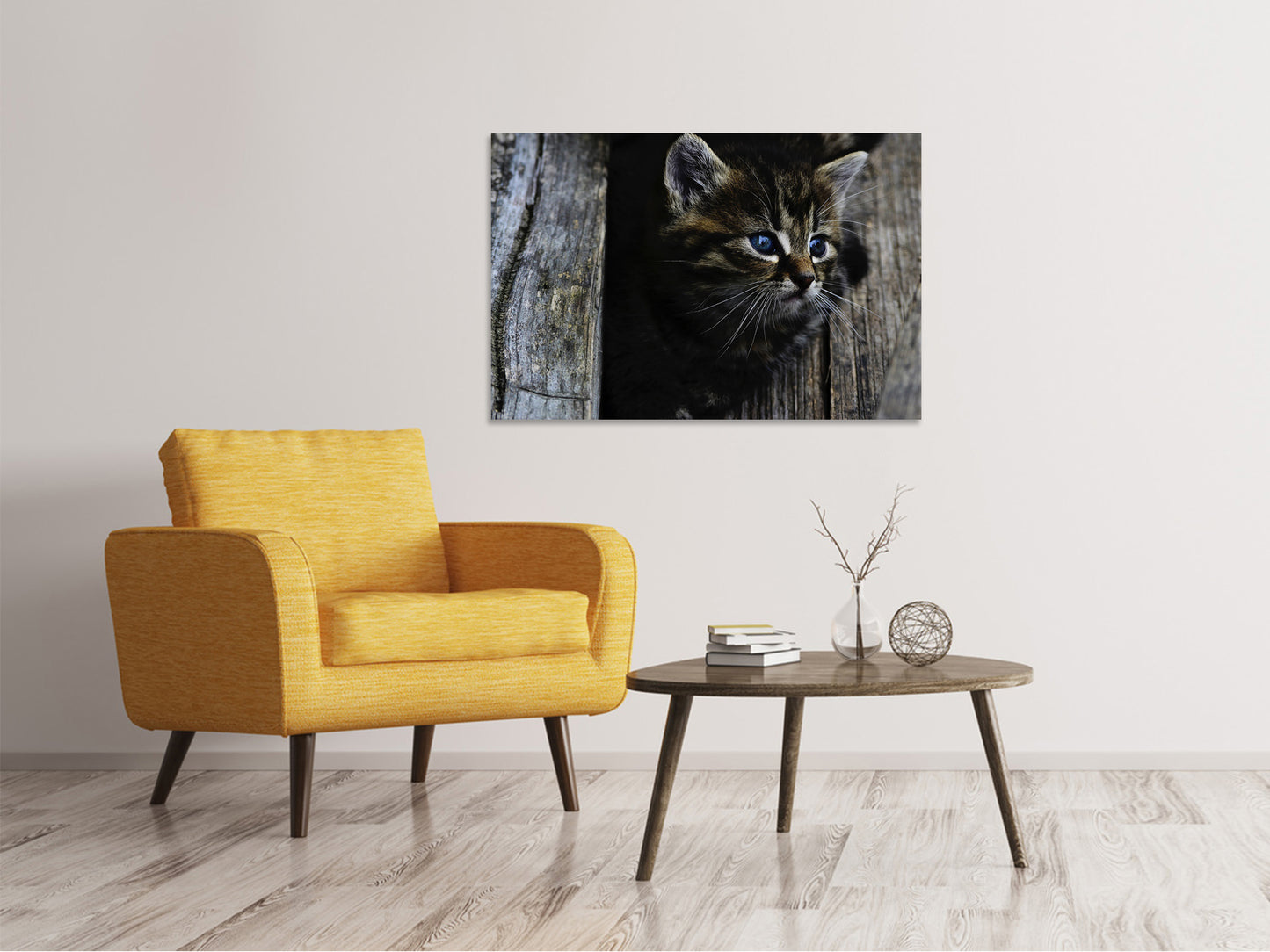Leinwandbild Katzen Kind