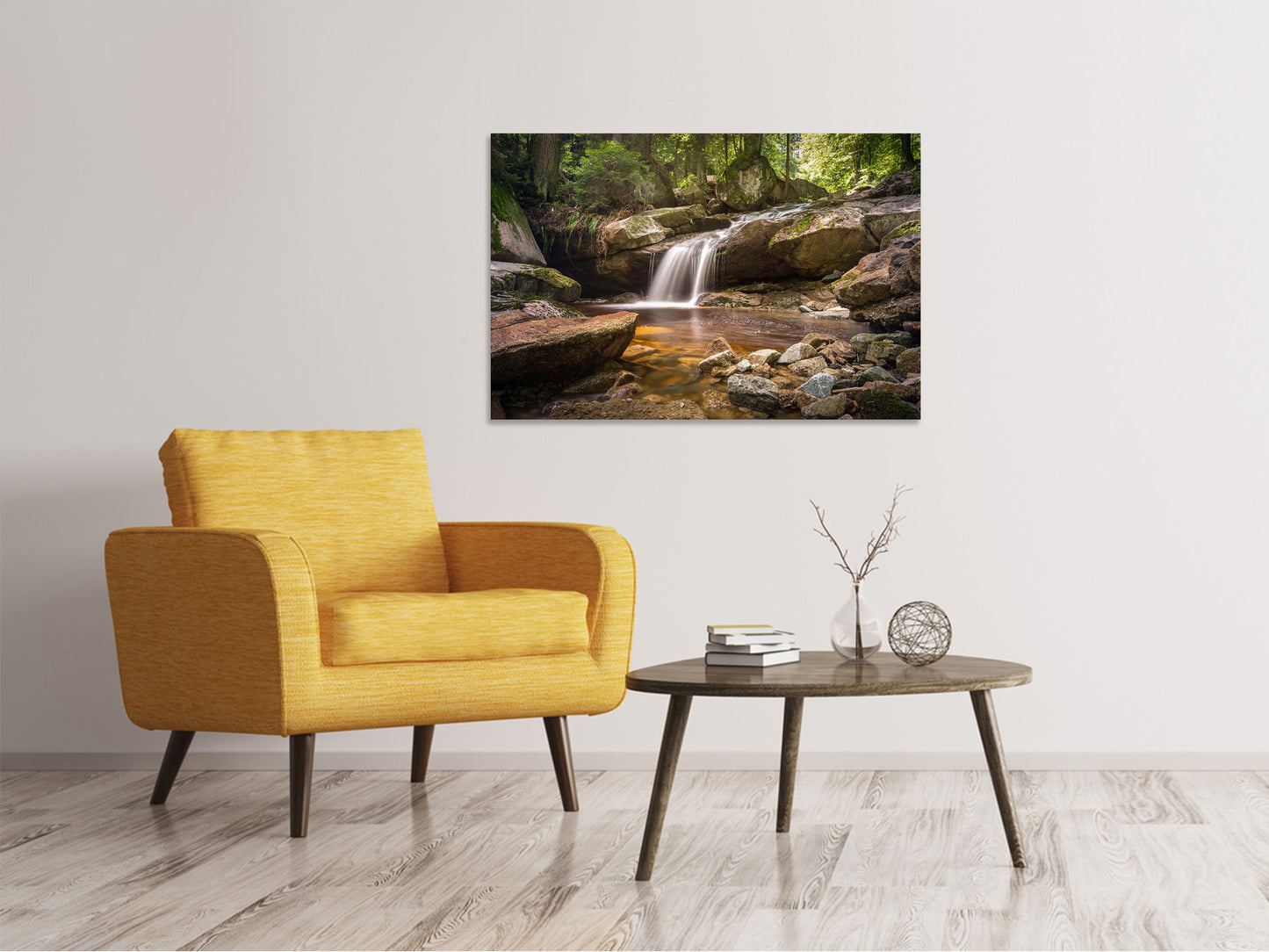 Leinwandbild Kleiner Wasserfall