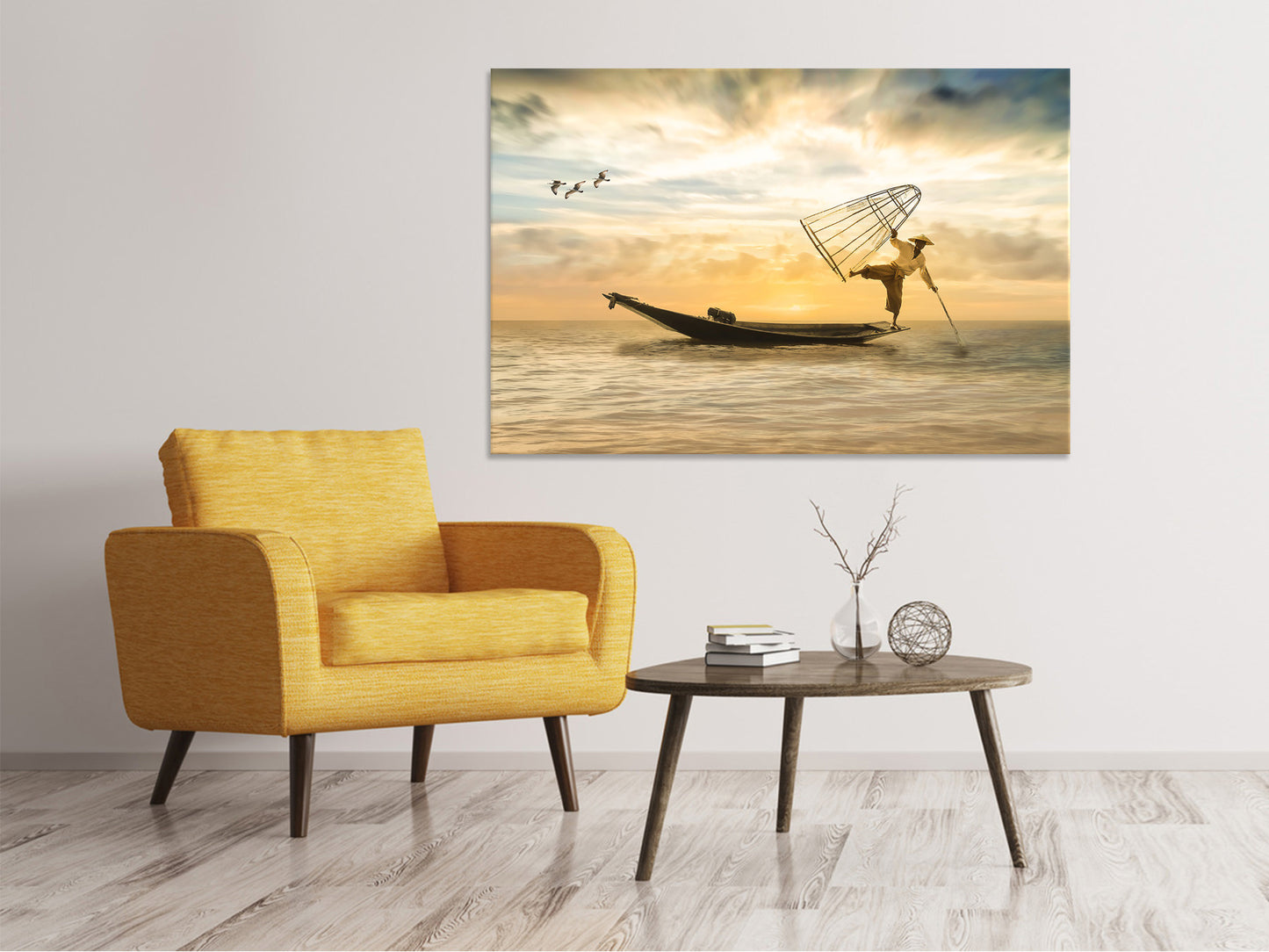 Leinwandbild Kunstvoller Fischer
