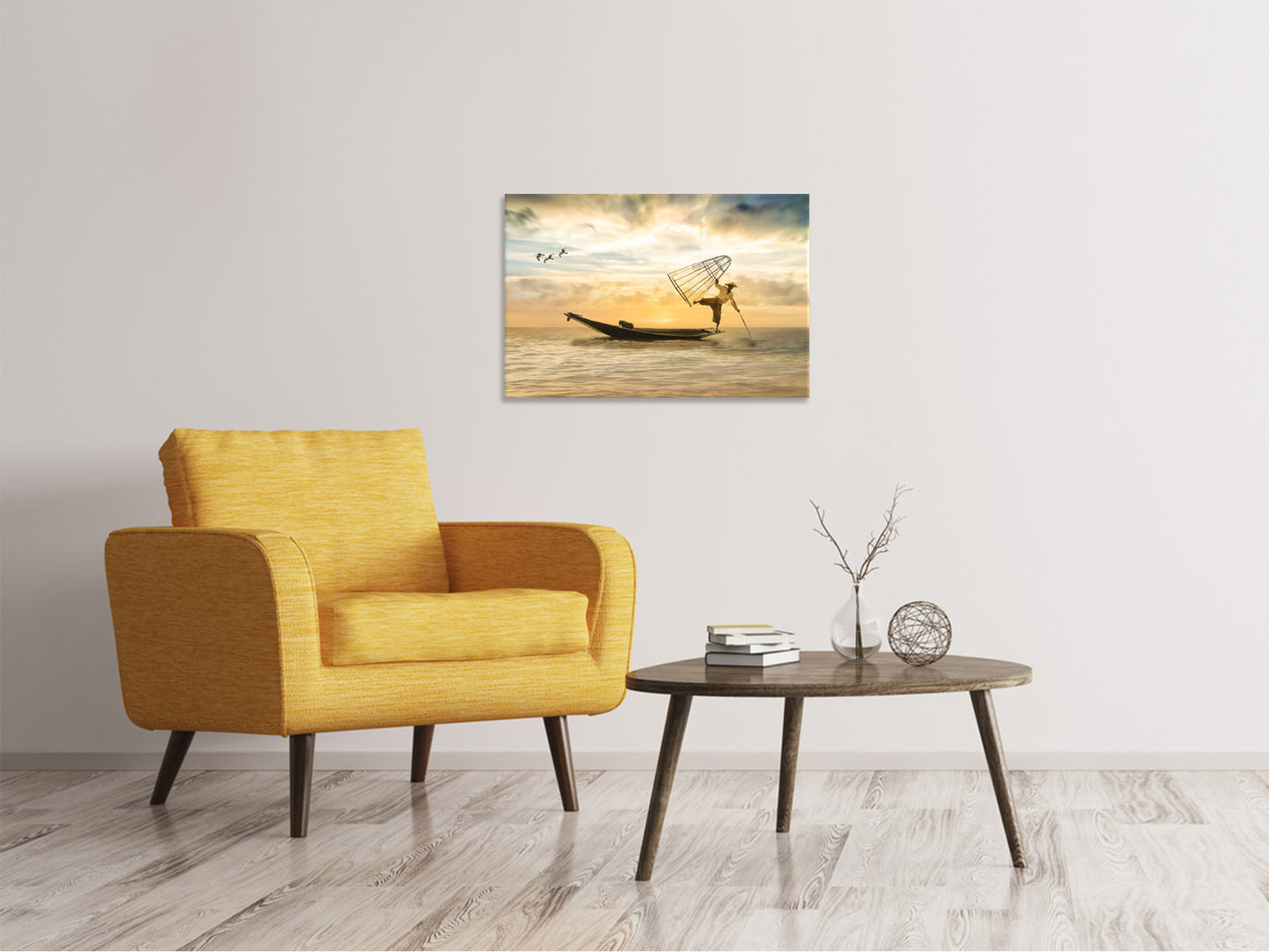 Leinwandbild Kunstvoller Fischer