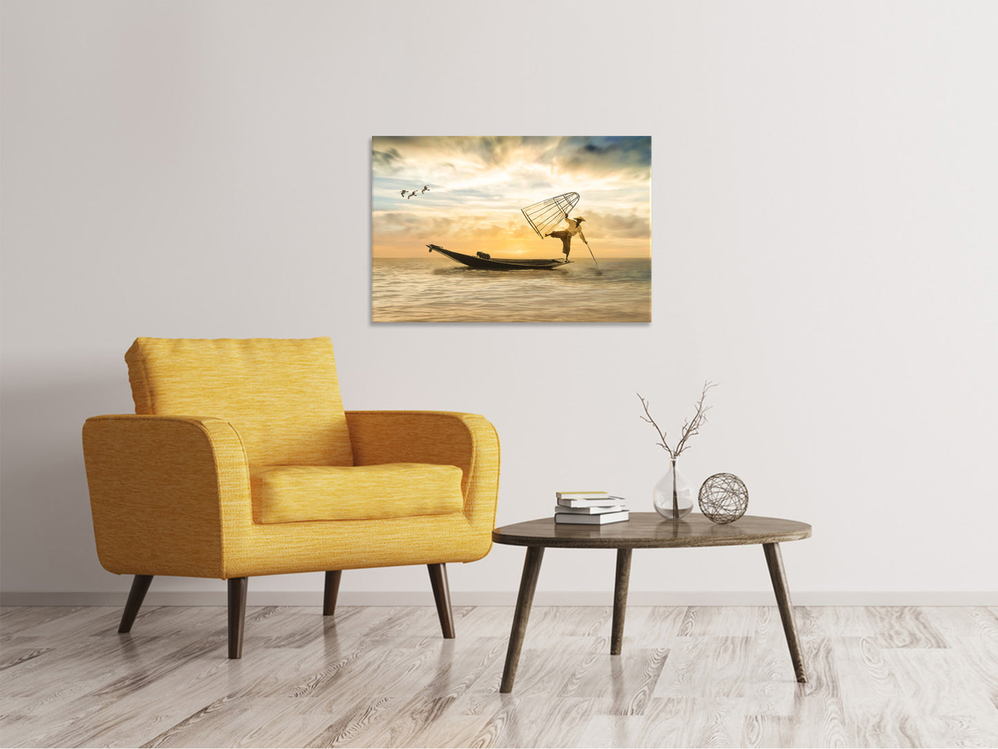 Leinwandbild Kunstvoller Fischer