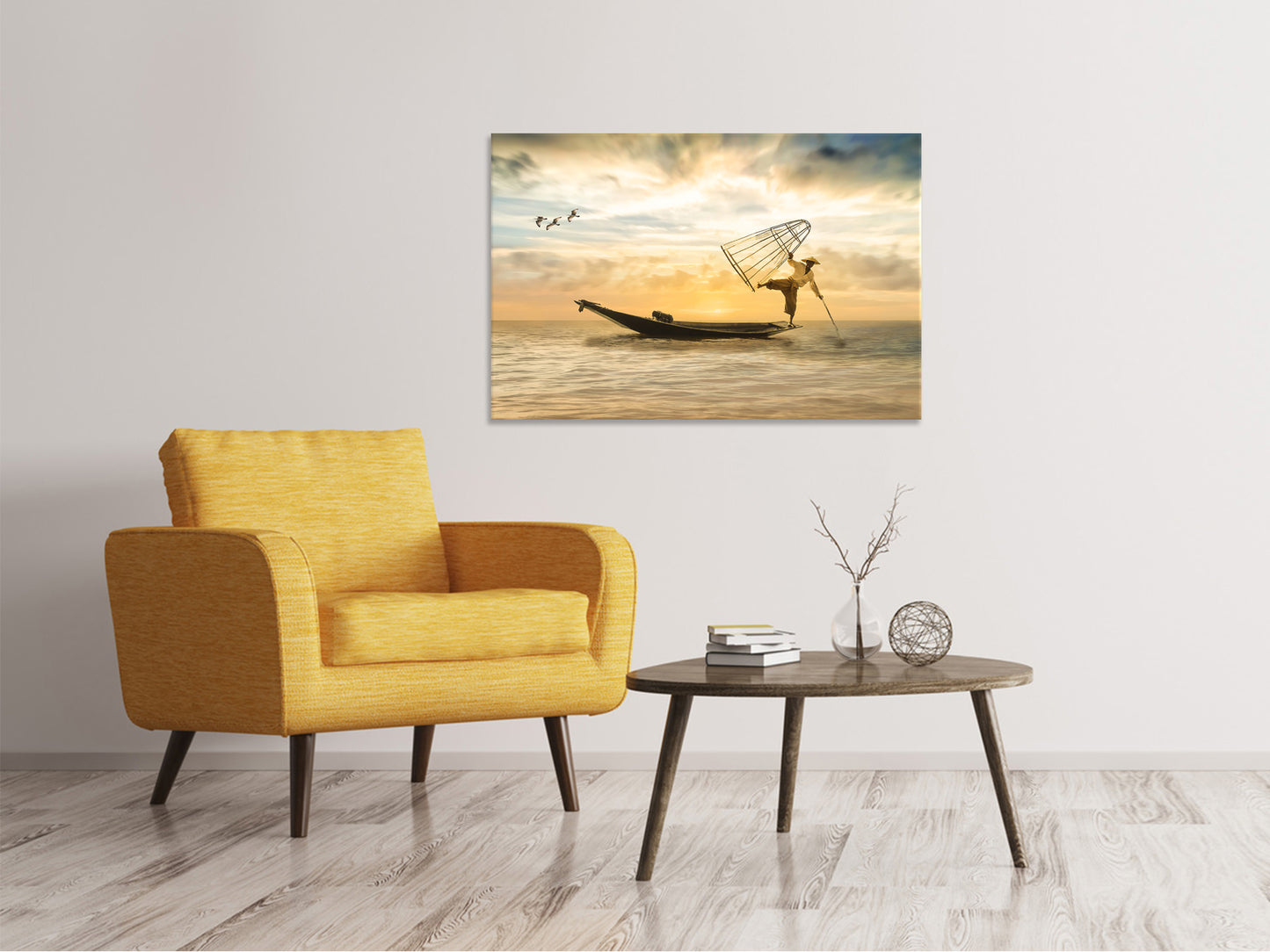 Leinwandbild Kunstvoller Fischer