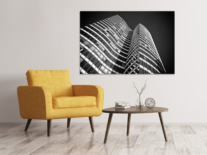 Leinwandbild Close up Hochhaus