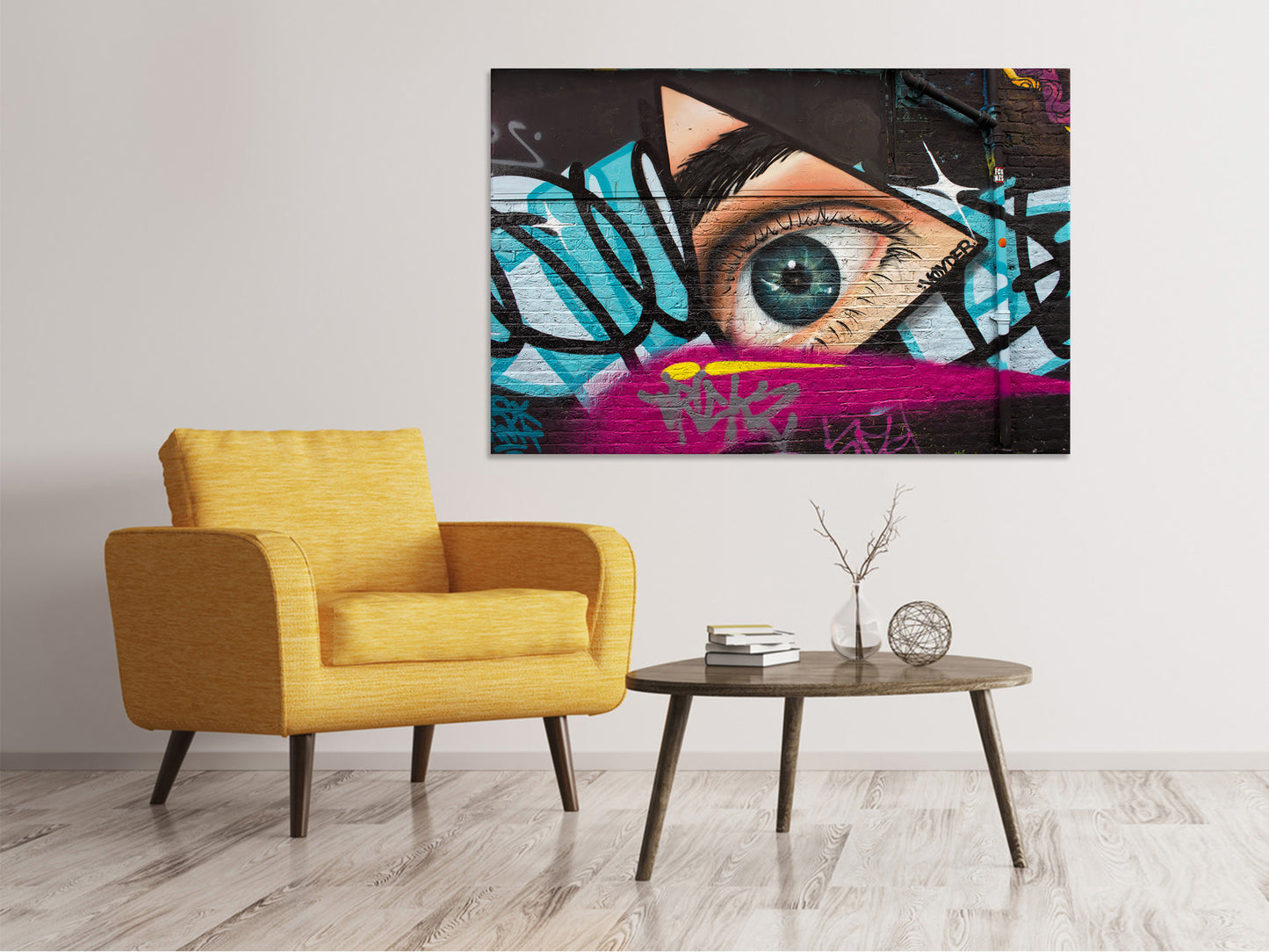 Leinwandbild Street Art Das Auge