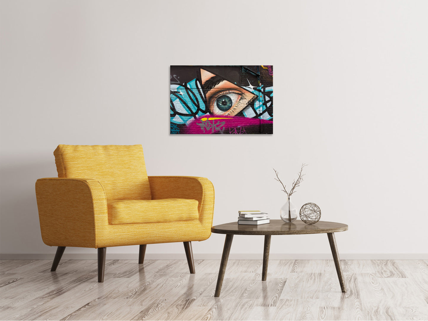 Leinwandbild Street Art Das Auge