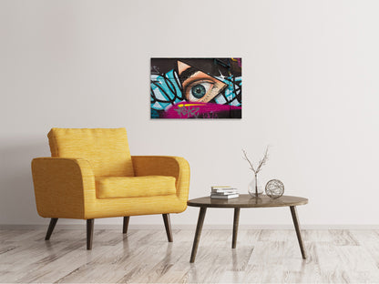 Leinwandbild Street Art Das Auge