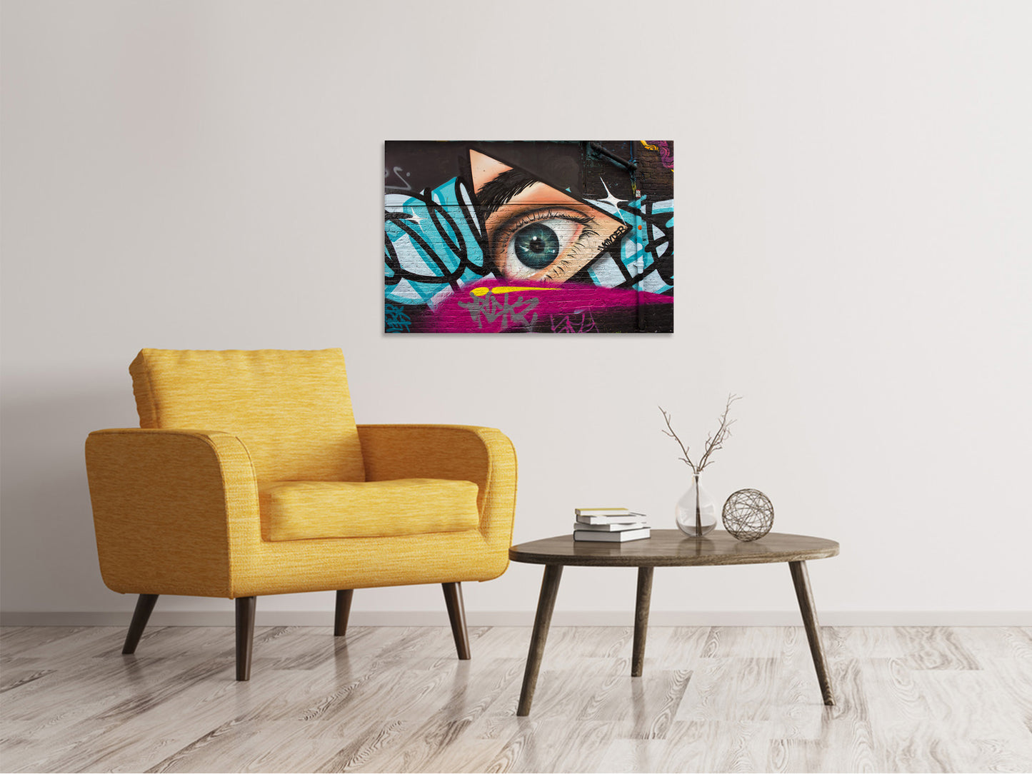 Leinwandbild Street Art Das Auge