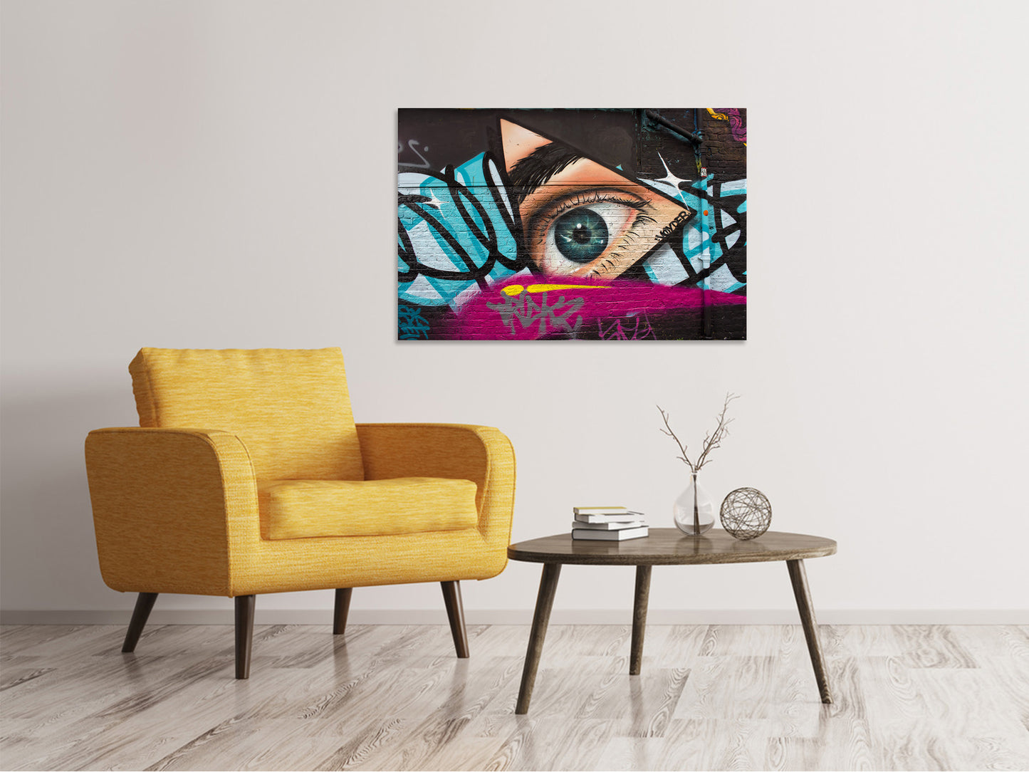 Leinwandbild Street Art Das Auge