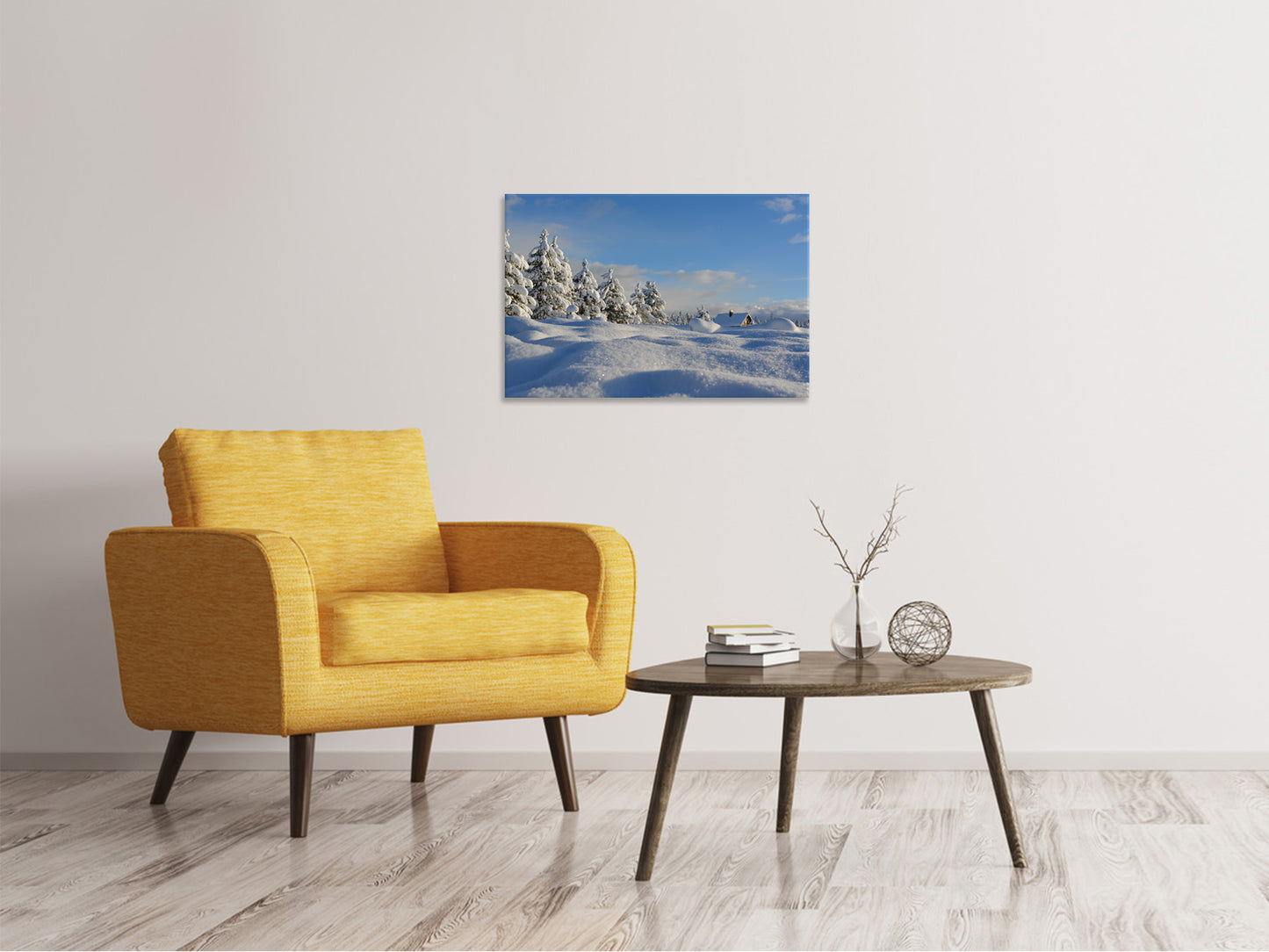 Leinwandbild Schöne Schnee Landschaft