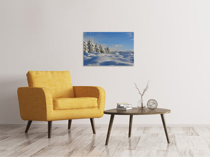 Leinwandbild Schöne Schnee Landschaft