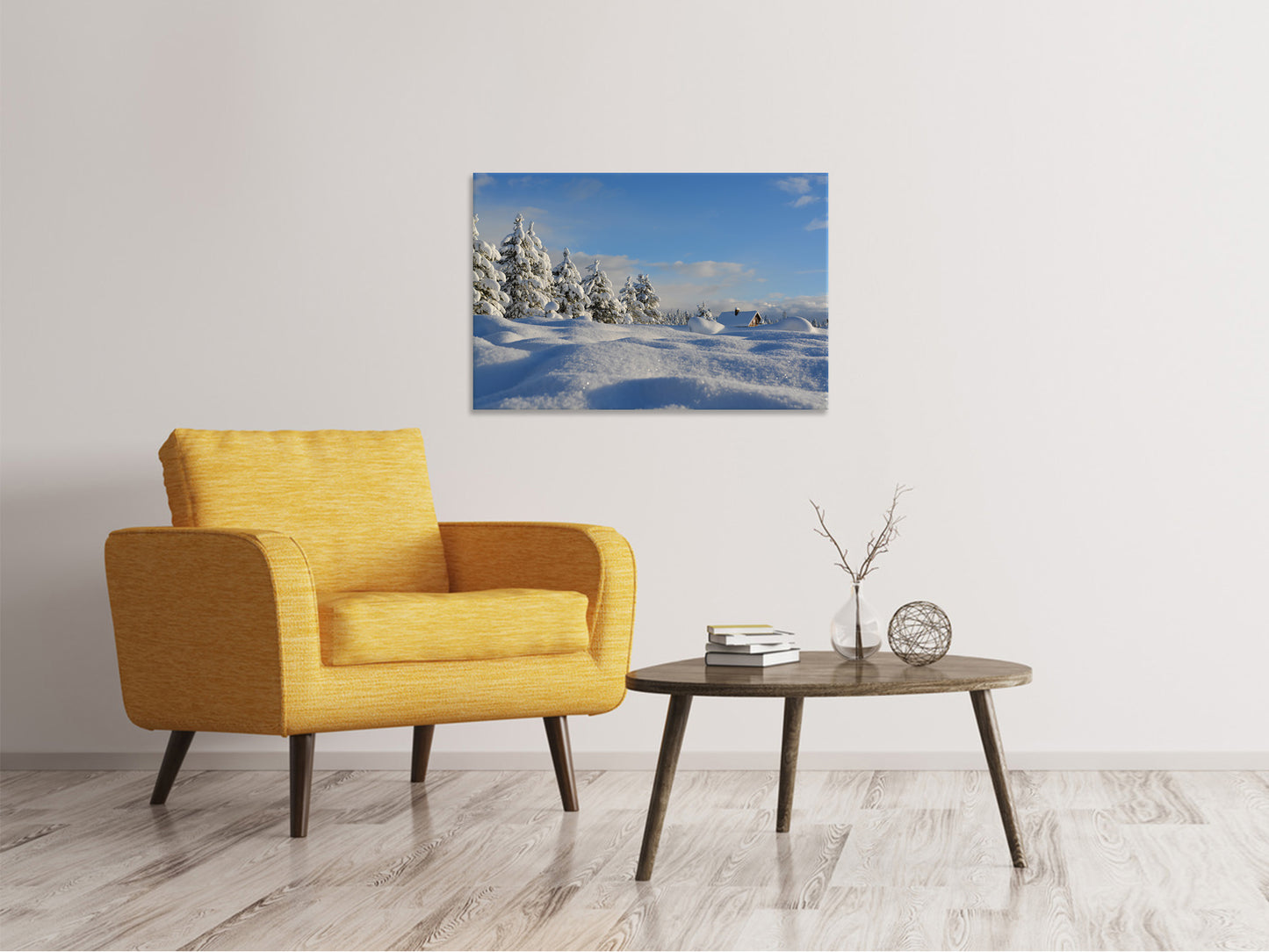 Leinwandbild Schöne Schnee Landschaft