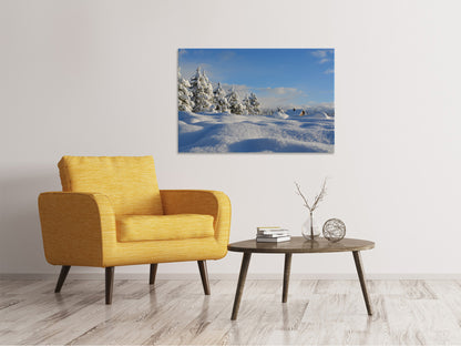 Leinwandbild Schöne Schnee Landschaft