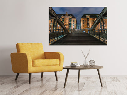 Leinwandbild Auf der langen Brücke