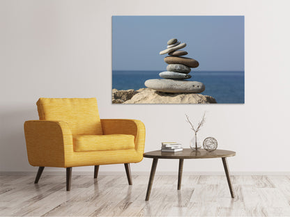Leinwandbild Steinstapel XXL