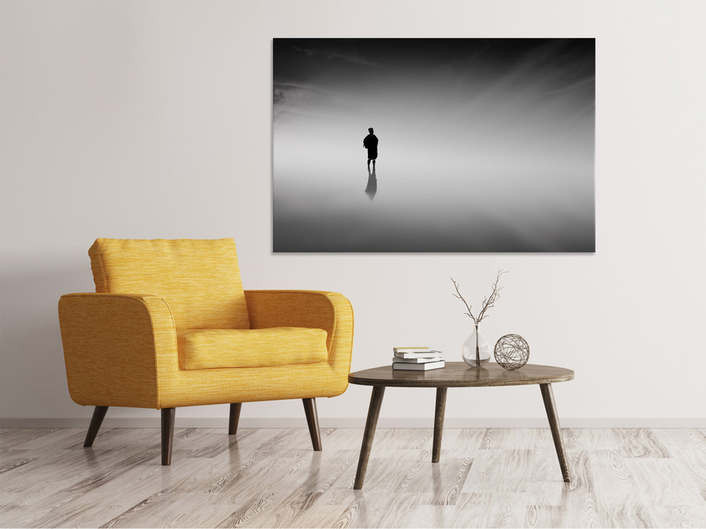 Leinwandbild Spiegelung im  Nebel