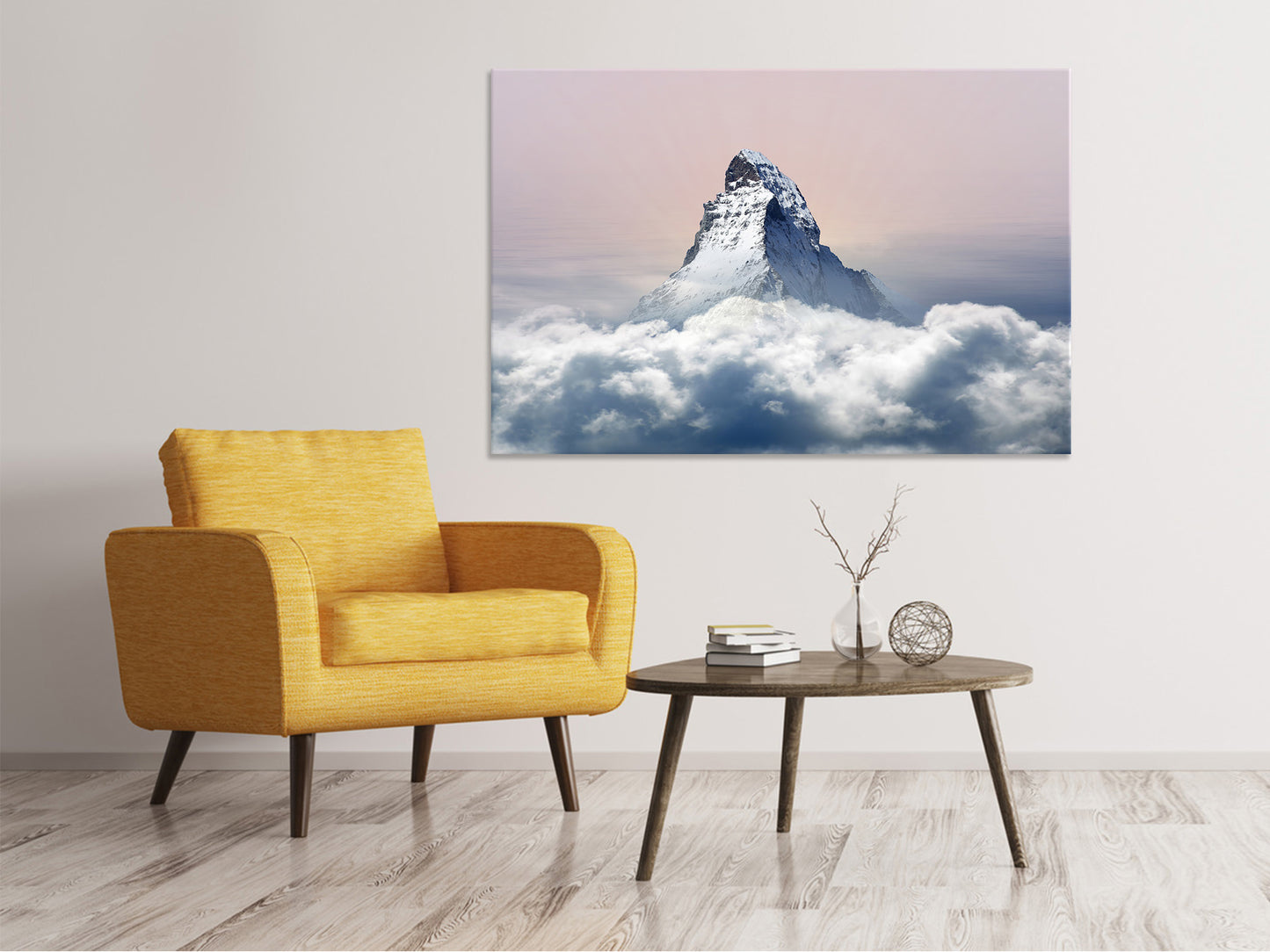 Leinwandbild Matterhorn in Wolken