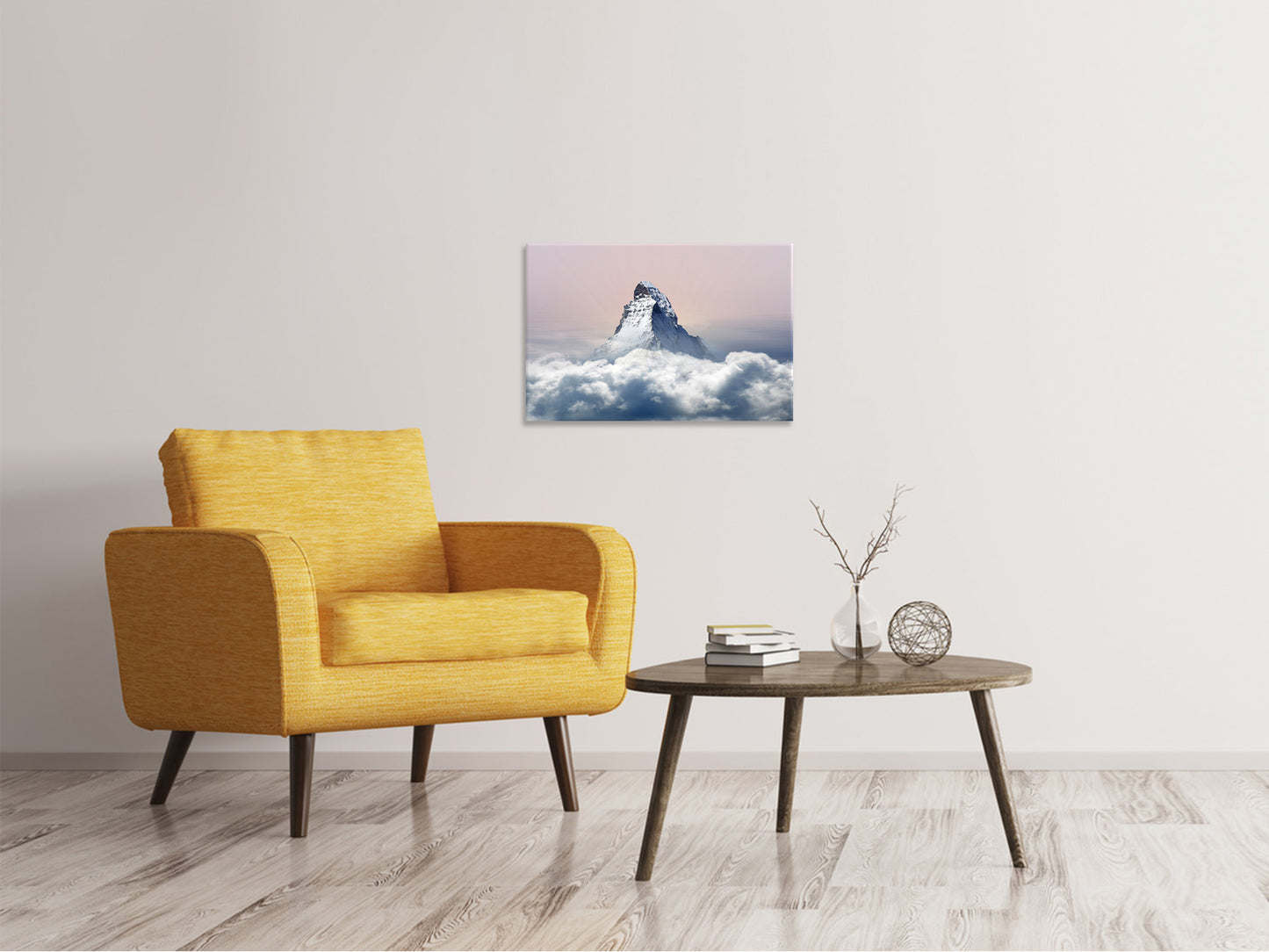 Leinwandbild Matterhorn in Wolken