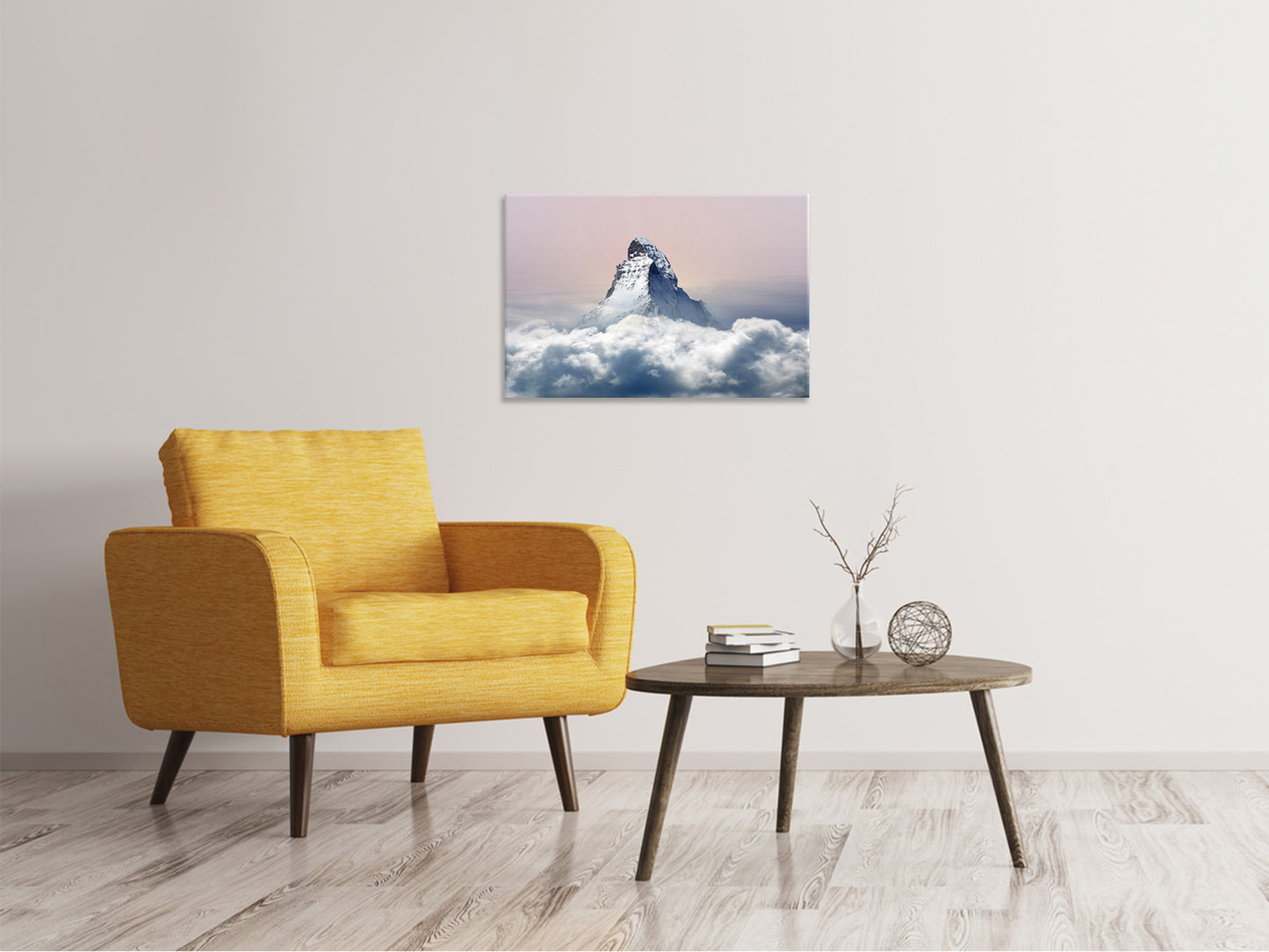 Leinwandbild Matterhorn in Wolken