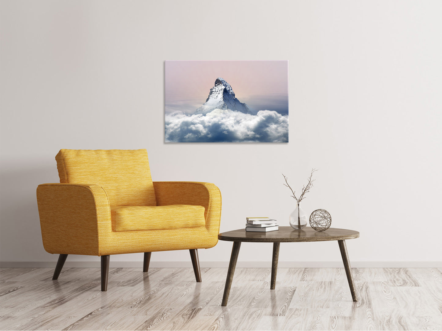 Leinwandbild Matterhorn in Wolken