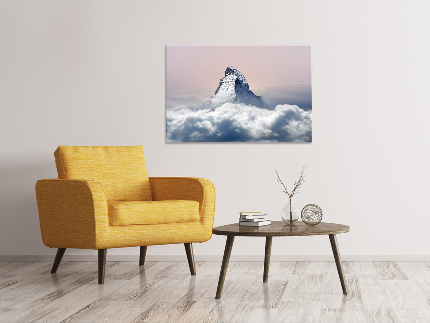 Leinwandbild Matterhorn in Wolken