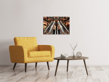 Leinwandbild Rolltreppe im Einkaufszentrum