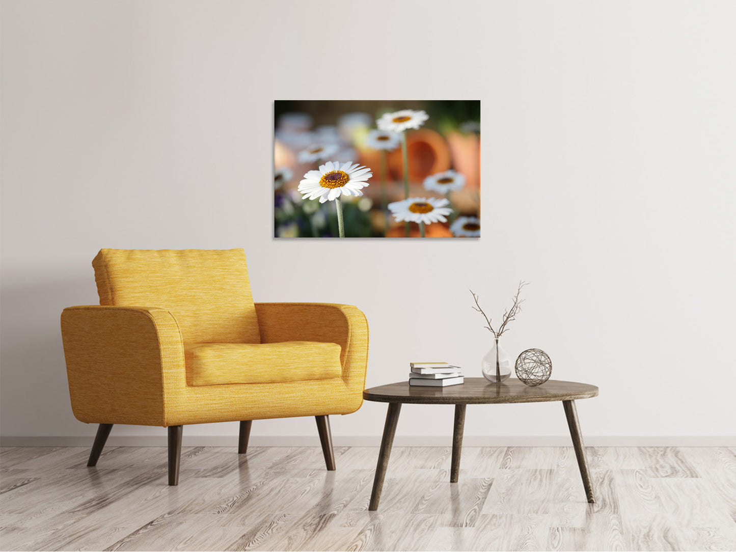 Leinwandbild Margeriten XL