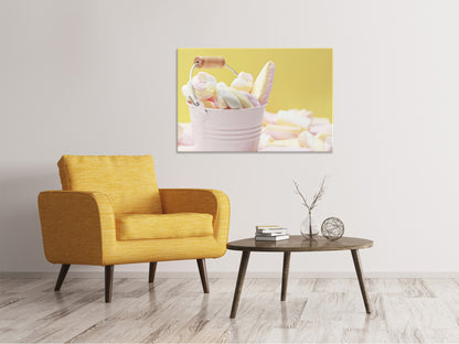 Leinwandbild Marshmallow im Eimer