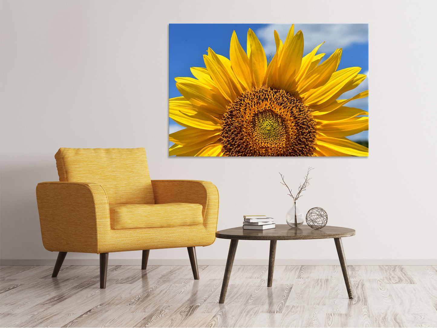 Leinwandbild Sonnenblume in XXL