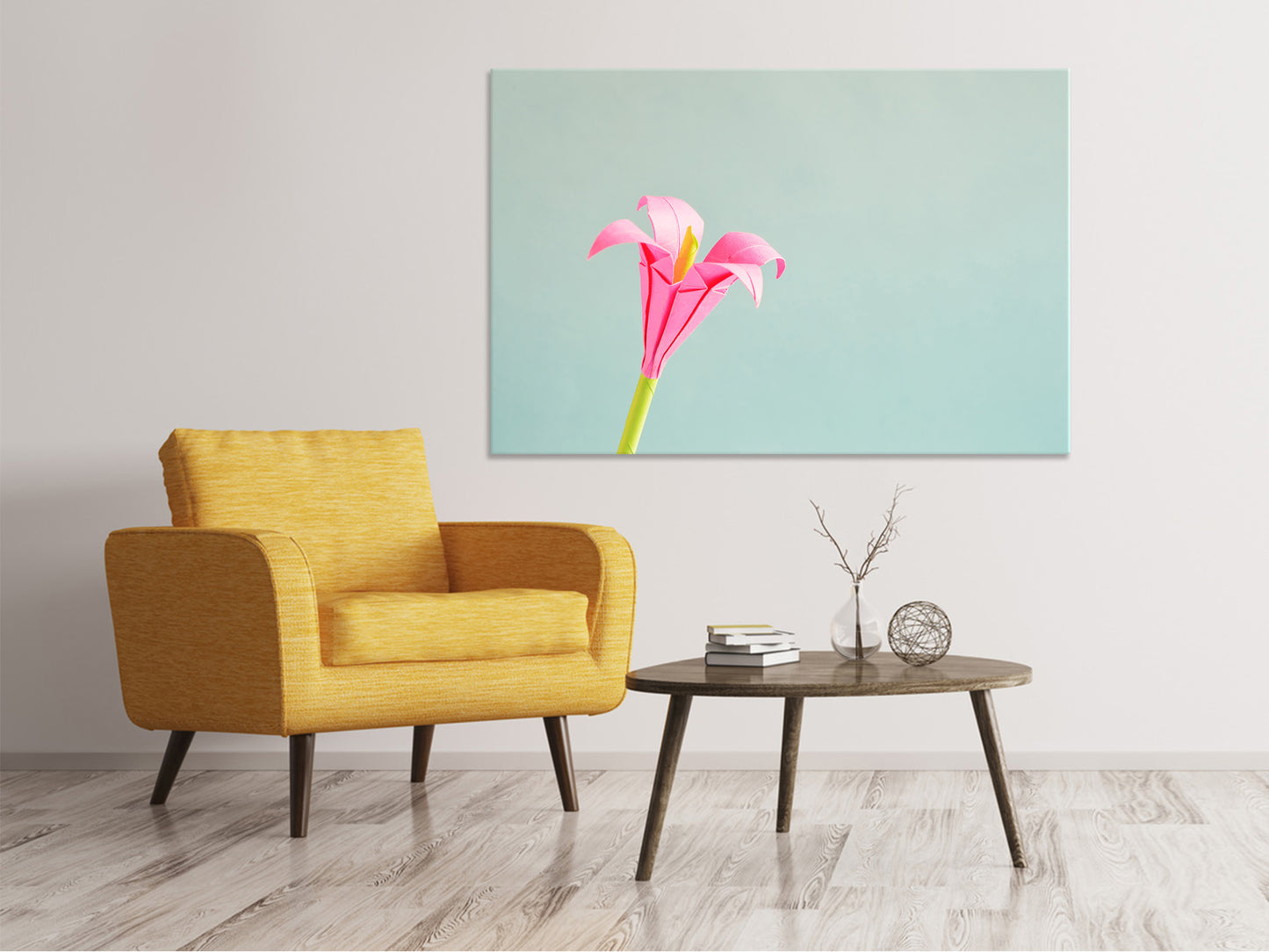 Leinwandbild Blumen Origami