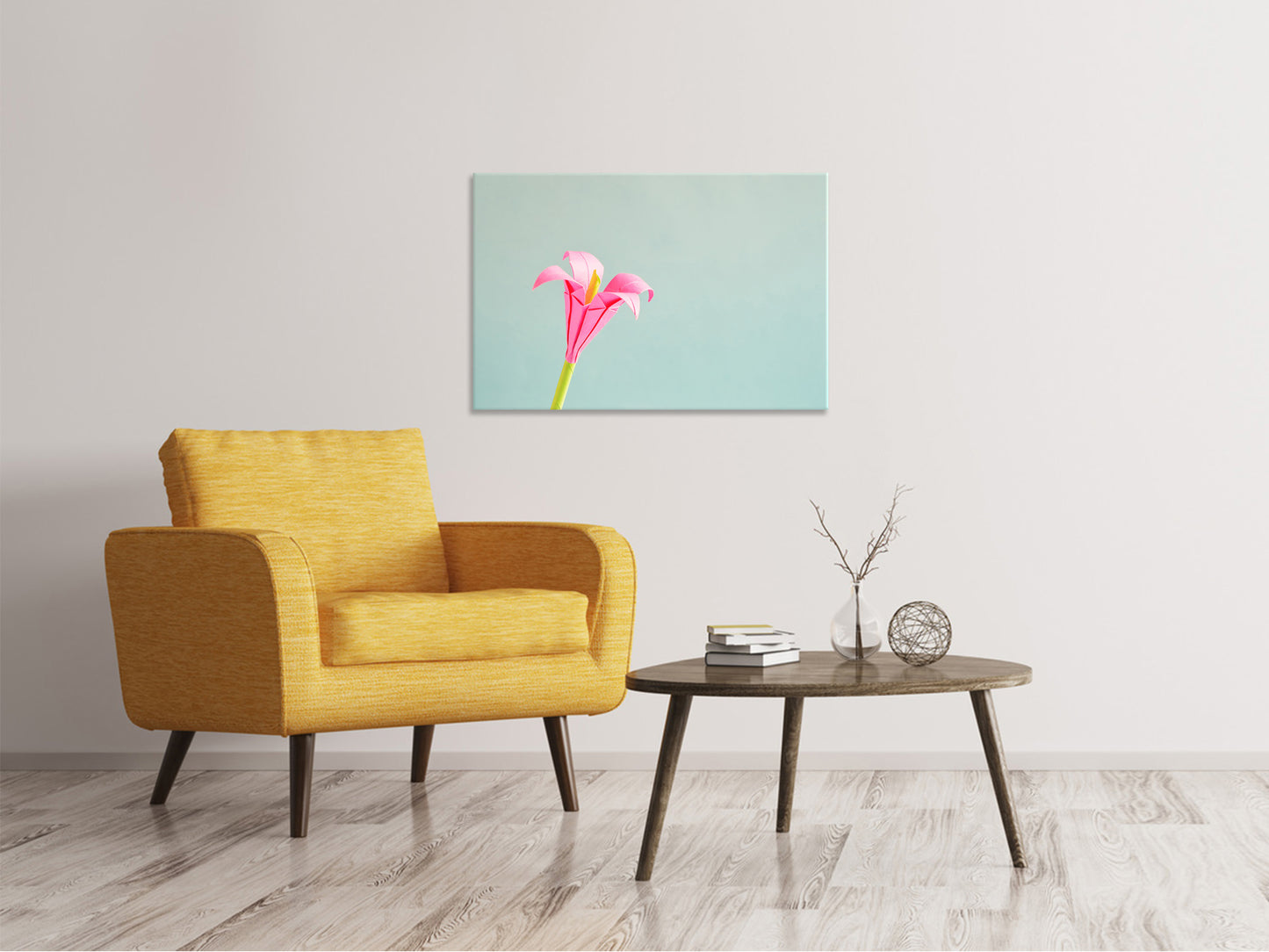 Leinwandbild Blumen Origami
