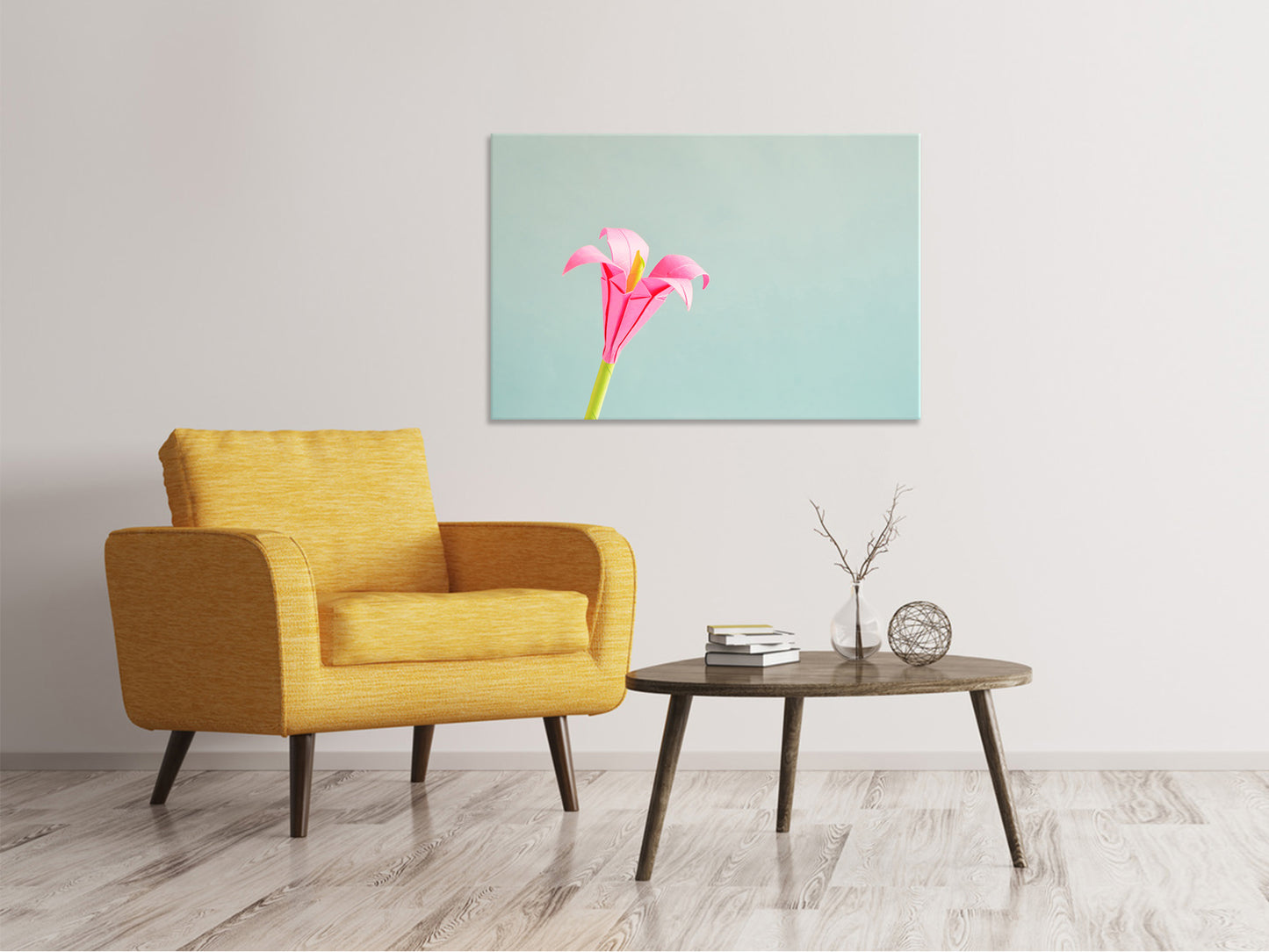 Leinwandbild Blumen Origami