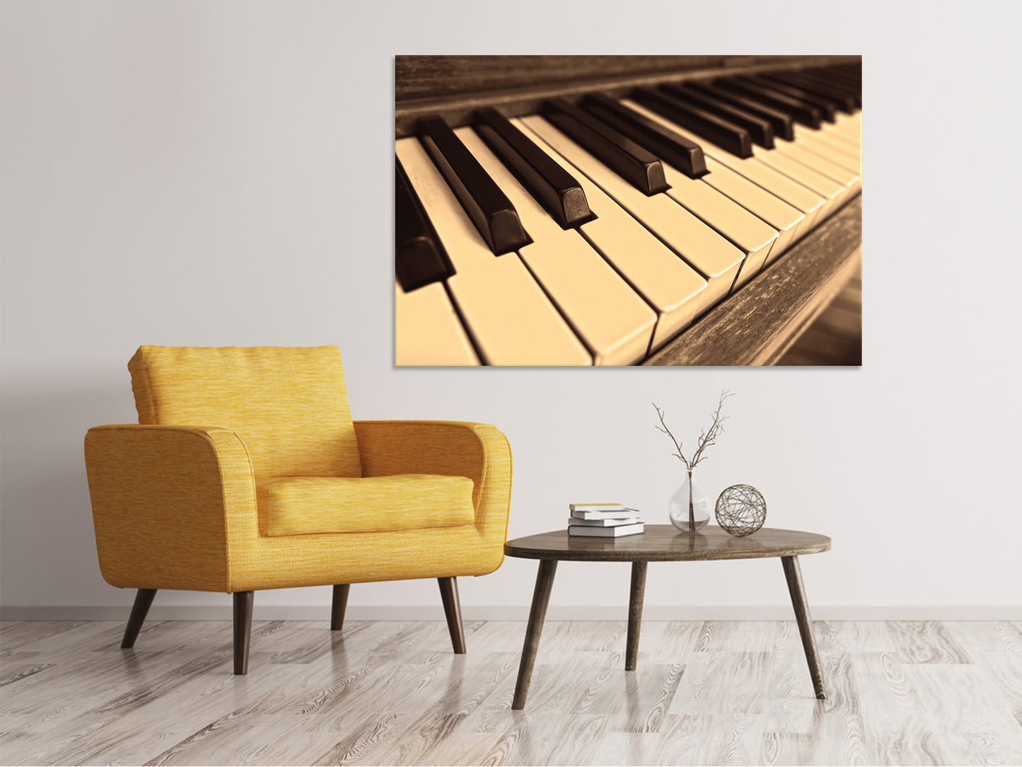 Leinwandbild Am Klavier